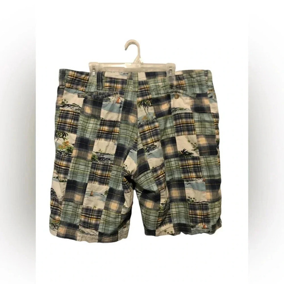 Y2K Old Navy Patchwork Shorts Size 40 - Picture 2 of 2